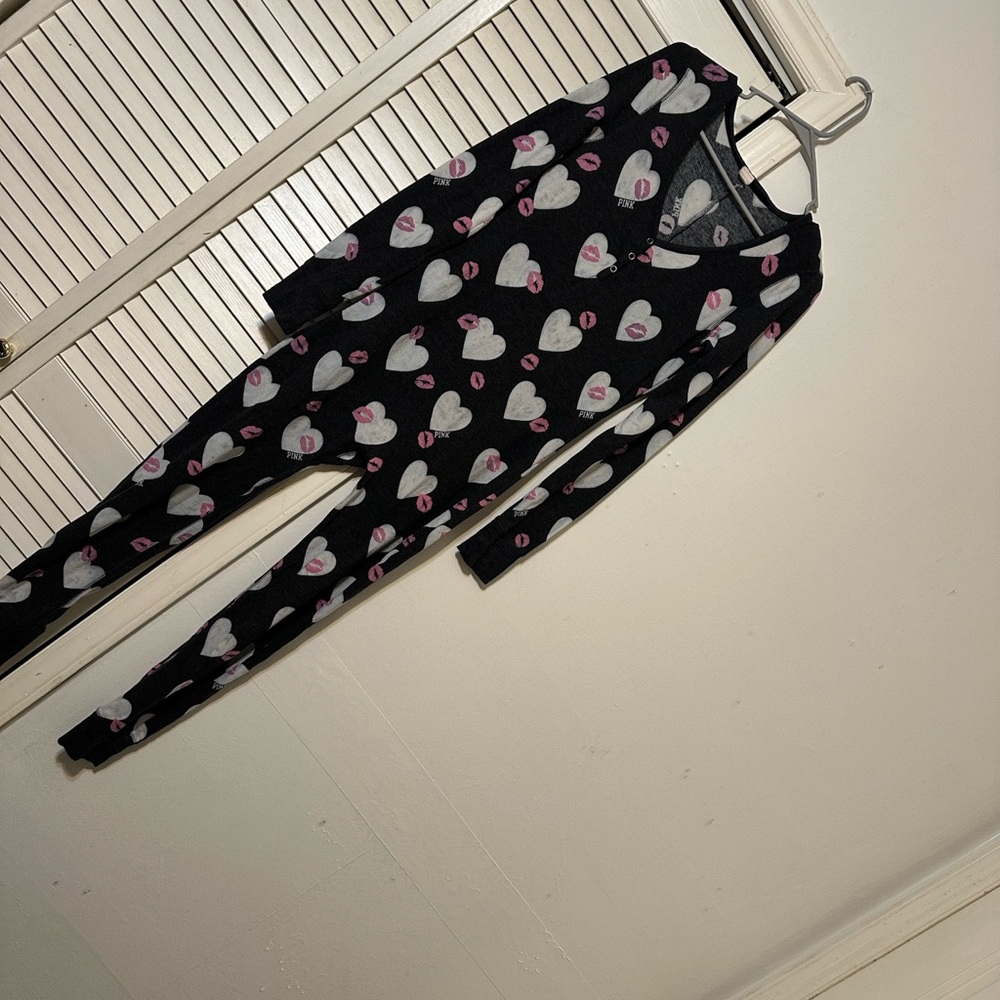 Victoria's Secret Gray and Pink Pajama Top